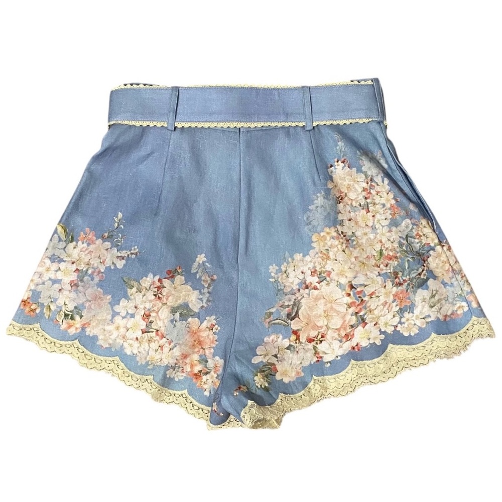 NWT Zimmermann Cascadian Linen Floral Dress Shorts Size AU 2 US 8 - Picture 8 of 10
